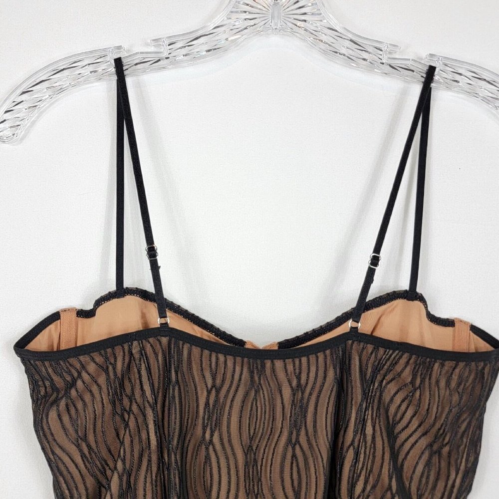 White Fox Keep Wishing Mesh Bodysuit Black L Coquette Fairy Grunge Whimsigoth - Picture 4 of 16